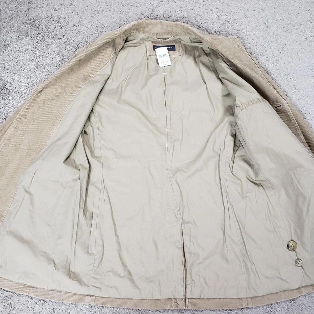 NEW Vintage Banana Republic Blazer Jacket Men S Tan Corduroy Sport Coat‎ Y2K